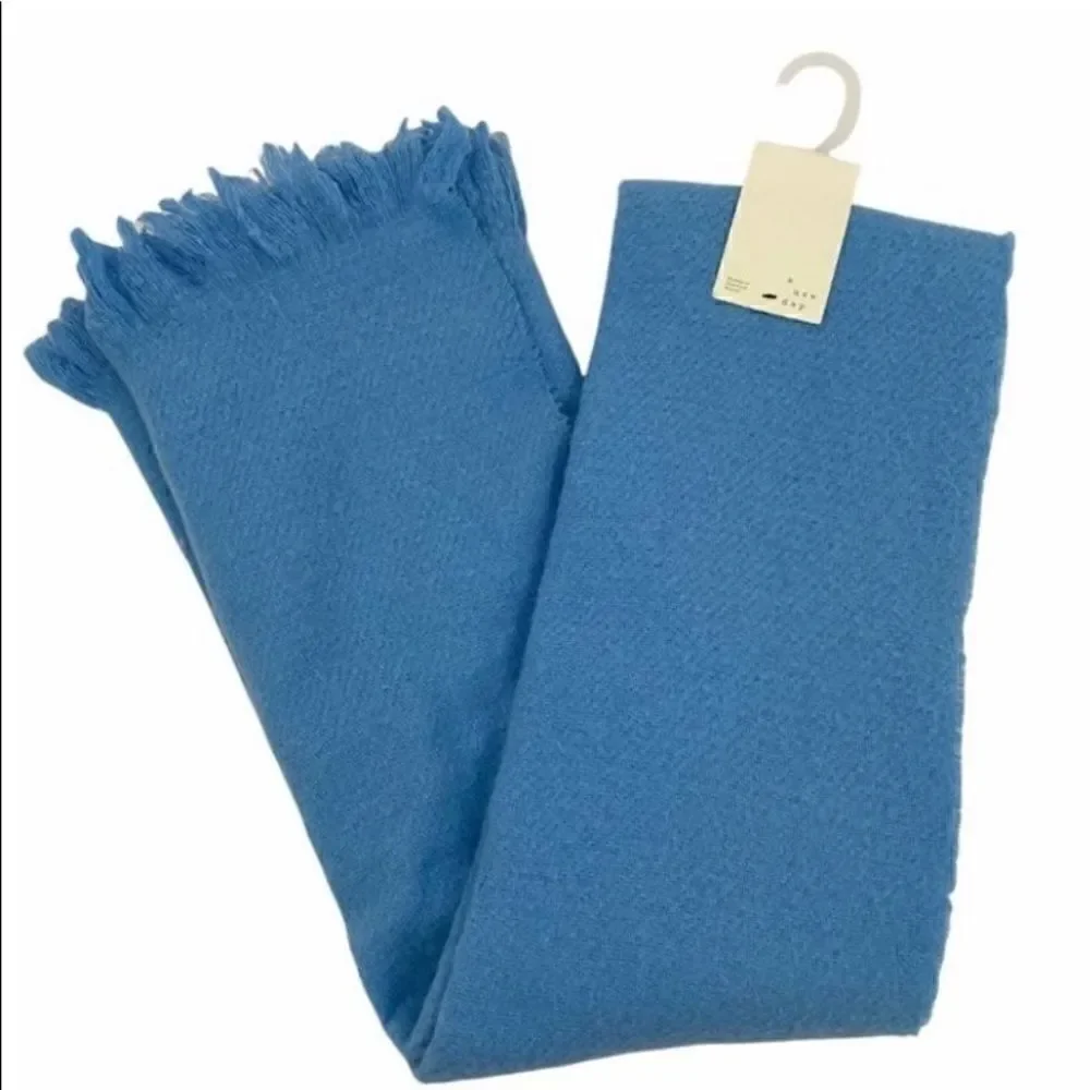 🛍A New Day Women’s Solid Baby Blue Fashion Fringe Ends Blanket Scarf